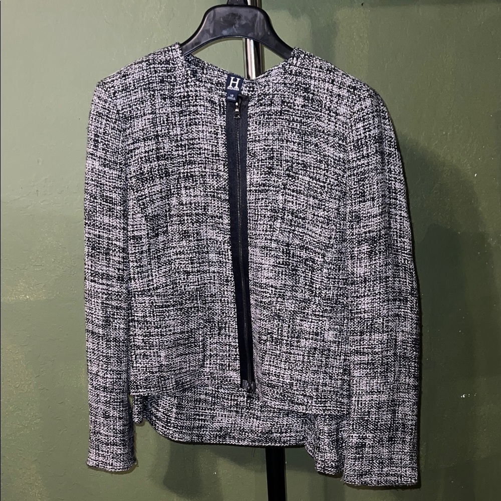 Tommy Hilfiger Black and White Tweed Blazer